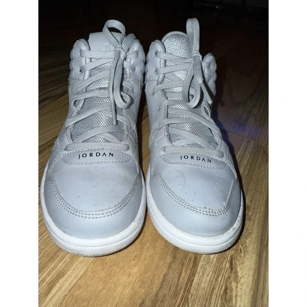 Nike Air Jordan Heritage Wolf Gray Boys 1Y Youth  Leather‎ High Sneakers 2016